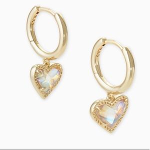 Kendra Scott ari gold heart hoops